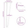 Patas mesa tipo horquilla 4 uds acero macizo acero natural 42cm by , Table legs - Ref: Foro24-4012443, Price: 52,79 €, Discou...