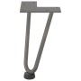 Patas mesa tipo horquilla 4 uds acero macizo acero natural 20cm by , Table legs - Ref: Foro24-4012415, Price: 32,32 €, Discou...