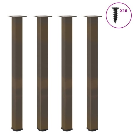 Patas para mesa de centro 4 uds acero acero natural 110-112 cm de , Patas para mesas - Ref: Foro24-4012483, Precio: 103,24 €,...