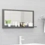Badezimmerspiegel aus glänzendem grauem Sperrholz, 80 x 10,5 x 37 cm von vidaXL, Badezimmerwaschtische - Ref: Foro24-804579, ...
