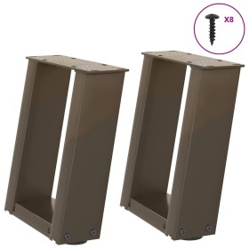 Patas de mesa centro forma U 2uds acero natural 30x(30-31) cm by , Table legs - Ref: Foro24-4012739, Price: 56,07 €, Discount: %