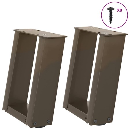 Patas de mesa centro forma U 2uds acero natural 30x(30-31) cm von , Tischbeine - Ref: Foro24-4012739, Preis: 52,77 €, Rabatt: %