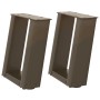 Patas de mesa centro forma U 2uds acero natural 30x(30-31) cm von , Tischbeine - Ref: Foro24-4012739, Preis: 52,77 €, Rabatt: %