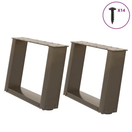 Patas de mesa centro forma U 2uds acero natural 50x(30-31) cm von , Tischbeine - Ref: Foro24-4012747, Preis: 60,75 €, Rabatt: %