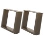 Patas de mesa centro forma U 2uds acero natural 50x(30-31) cm von , Tischbeine - Ref: Foro24-4012747, Preis: 60,75 €, Rabatt: %