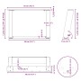 Patas de mesa centro forma U 2uds acero natural 50x(30-31) cm von , Tischbeine - Ref: Foro24-4012747, Preis: 60,75 €, Rabatt: %