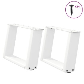 Patas de mesa de centro forma U 2uds acero blanco 50x(30-31) cm by , Table legs - Ref: Foro24-4012745, Price: 64,52 €, Discou...