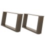 Patas de mesa centro forma U 2uds acero natural 60x(30-31) cm by , Table legs - Ref: Foro24-4012751, Price: 65,35 €, Discount: %