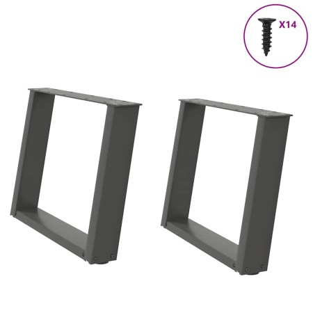 Patas para mesa de centro en forma de U 2 uds antracita acero by , Table legs - Ref: Foro24-4012770, Price: 75,55 €, Discount: %