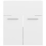 Armario para lavabo contrachapada blanco brillo 41x38,5x46 cm