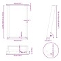 Patas para mesa comedor forma U 2uds acero natural 50x(72-73)cm de , Patas para mesas - Ref: Foro24-4012787, Precio: 79,59 €,...