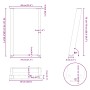 Patas para mesa comedor forma U 2uds acero natural 60x(72-73)cm by , Table legs - Ref: Foro24-4012791, Price: 83,41 €, Discou...