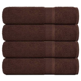 Toallas de baño 4 uds marrón 100x150 cm 360 gsm 100% algodón de , Toallas - Ref: Foro24-136765, Precio: 49,08 €, Descuento: %