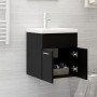 Waschbeckenschrank aus Sperrholz schwarz 41x38,5x46 cm von vidaXL, Badezimmermöbel - Ref: Foro24-804639, Preis: 35,32 €, Raba...