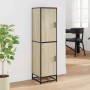 Aparador alto madera de ingeniería y metal 35,5x35x139 cm von , Sideboards - Ref: Foro24-849055, Preis: 99,14 €, Rabatt: %