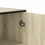 Aparador alto madera de ingeniería y metal 35,5x35x139 cm von , Sideboards - Ref: Foro24-849055, Preis: 99,14 €, Rabatt: %