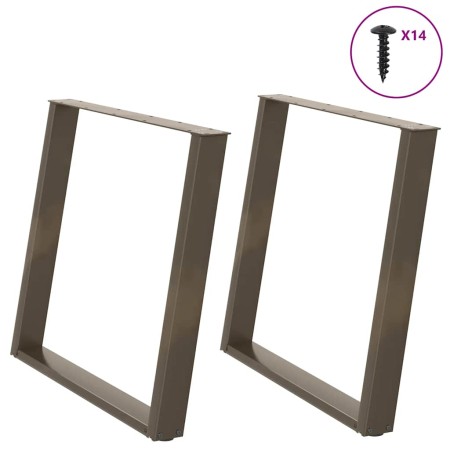 Patas para mesa comedor forma U 2uds acero natural 90x(72-73)cm de , Patas para mesas - Ref: Foro24-4012803, Precio: 98,55 €,...