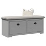 Banco de recibidor BODO gris 114x40x45 cm von , Bänke für Hallen und Lager - Ref: Foro24-4016871, Preis: 123,59 €, Rabatt: %
