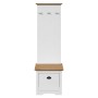Mueble de entrada con ganchos BODO blanco y marrón 50x40x157 cm von , Bänke für Hallen und Lager - Ref: Foro24-4016873, Preis...