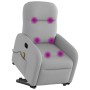 Sillón de masaje eléctrico reclinable elevable tela gris nube by , Armchairs - Ref: Foro24-3303011, Price: 314,58 €, Discount: %