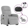 Sillón de masaje eléctrico reclinable elevable tela gris nube by , Armchairs - Ref: Foro24-3303011, Price: 314,58 €, Discount: %