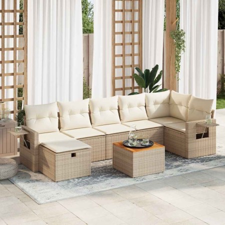 Set de sofás de jardín y cojines 8 piezas ratán sintético beige von , Gartensets - Ref: Foro24-3325824, Preis: 562,05 €, Raba...