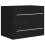 Black engineered wood washbasin cabinet 60x38.5x48 cm by vidaXL, Bathroom furniture - Ref: Foro24-804693, Price: 53,13 €, Dis...