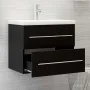 Black engineered wood washbasin cabinet 60x38.5x48 cm by vidaXL, Bathroom furniture - Ref: Foro24-804693, Price: 53,13 €, Dis...
