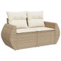 Set sofás de jardín 7 piezas y cojines ratán sintético beige de , Conjuntos de jardín - Ref: Foro24-3325845, Precio: 533,21 €...