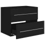 Black engineered wood washbasin cabinet 60x38.5x48 cm by vidaXL, Bathroom furniture - Ref: Foro24-804693, Price: 53,13 €, Dis...