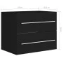 Black engineered wood washbasin cabinet 60x38.5x48 cm by vidaXL, Bathroom furniture - Ref: Foro24-804693, Price: 53,13 €, Dis...