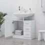 White plywood sink cabinet 63x30x54 cm by vidaXL, Bathroom furniture - Ref: Foro24-804184, Price: 70,14 €, Discount: %