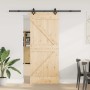 Puerta corredera con herrajes madera maciza de pino 85x210 cm von , Türen - Ref: Foro24-3332635, Preis: 201,72 €, Rabatt: %