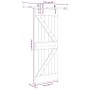 Puerta corredera con herrajes madera maciza de pino 70x210 cm von , Türen - Ref: Foro24-3332640, Preis: 172,70 €, Rabatt: %