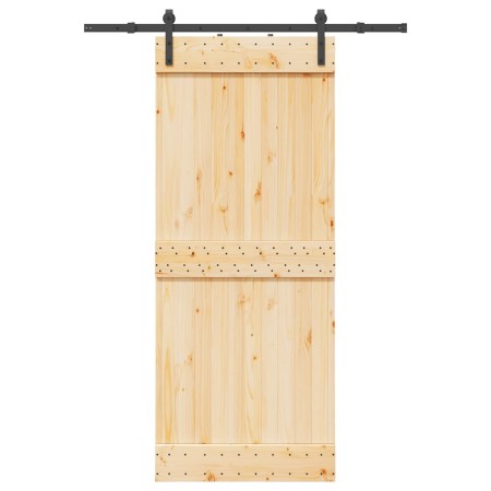 Puerta corredera con herrajes madera maciza de pino 85x210 cm von , Türen - Ref: Foro24-3332654, Preis: 169,75 €, Rabatt: %