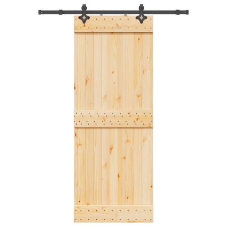 Puerta corredera con herrajes madera maciza de pino 80x210 cm von , Türen - Ref: Foro24-3332677, Preis: 168,87 €, Rabatt: %