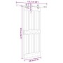 Puerta corredera con herrajes madera maciza de pino 80x210 cm von , Türen - Ref: Foro24-3332677, Preis: 168,87 €, Rabatt: %