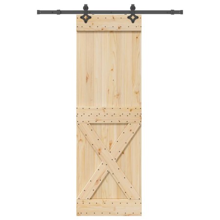 Puerta corredera con herrajes madera maciza de pino 70x210 cm von , Türen - Ref: Foro24-3332772, Preis: 170,07 €, Rabatt: %