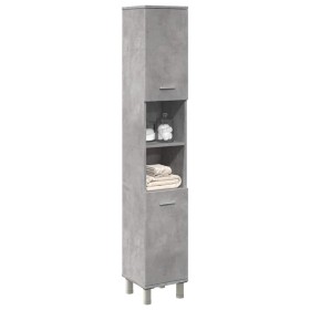 Armario de baño contrachapada gris hormigón 30x30x179 cm de , Muebles de baño - Ref: Foro24-856139, Precio: 77,88 €, Descuent...