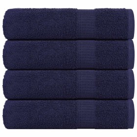 Toallas de ducha 4uds 100% algodón azul marino 70x140cm 360 gsm de , Toallas - Ref: Foro24-136786, Precio: 37,68 €
