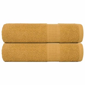 Toallas de ducha 2 uds 100% algodón oro 70x140 cm 360 gsm von , Handtücher - Ref: Foro24-136809, Preis: 22,41 €, Rabatt: %