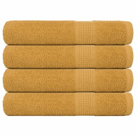 Toallas de sauna 4 uds 100% algodón oro 80x200 cm 360 gsm de , Toallas - Ref: Foro24-136816, Precio: 49,15 €, Descuento: %