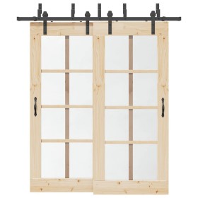 Kit de herrajes para puertas correderas acero negro 200 cm von , Türartikel - Ref: Foro24-3295722, Preis: 135,29 €, Rabatt: %