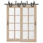 Kit de herrajes para puertas correderas acero negro 200 cm by , Door items - Ref: Foro24-3295734, Price: 126,32 €, Discount: %
