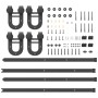 Kit de herrajes para puertas correderas acero negro 200 cm by , Door items - Ref: Foro24-3295734, Price: 126,32 €, Discount: %