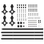 Kit de herrajes para puertas correderas acero negro 213,5 cm de , Artículos para puertas - Ref: Foro24-3295736, Precio: 162,7...