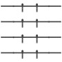 Kit de herrajes para puertas correderas acero negro 366 cm von , Türartikel - Ref: Foro24-3295741, Preis: 235,51 €, Rabatt: %
