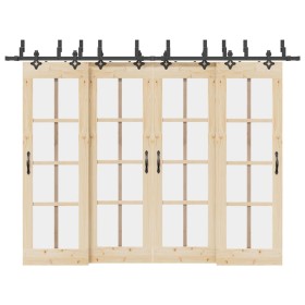 Kit de herrajes para puertas correderas acero negro 305 cm de , Artículos para puertas - Ref: Foro24-3295755, Precio: 260,72 ...