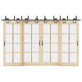 Kit de herrajes para puertas correderas acero negro 366 cm von , Türartikel - Ref: Foro24-3295757, Preis: 199,66 €, Rabatt: %