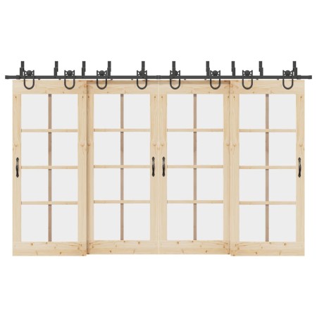 Kit de herrajes para puertas correderas acero negro 366 cm von , Türartikel - Ref: Foro24-3295757, Preis: 199,66 €, Rabatt: %